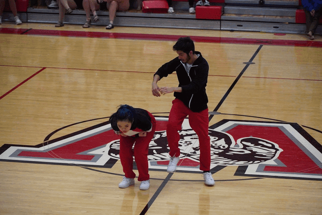 Caitlin Liman and Ryan Garcia performing Officer Hip Hop at the MA HISD Competition. (February 2022)