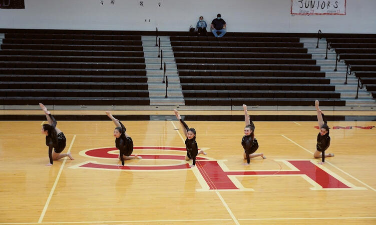 The Dance Officers showcasing their flexibility at the MA Classic Competition. (January 2022)