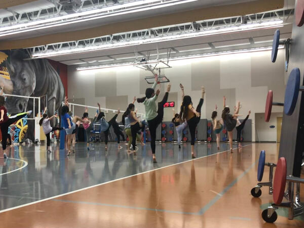 The team rehearsing our large contemporary routine. (October 2021)