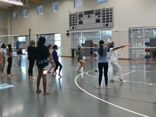 Emma Silverman teaching large jazz. (October 2021)