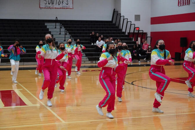 The Team performing our Large Hip Hop Routine at the MA Classic Competition. (1) (January 2022)