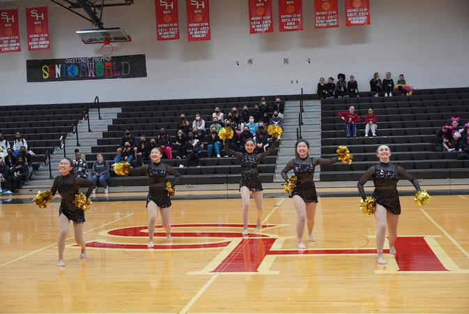 The Dance Officers performing their Officer Pom Routine at the MA Classic Competition. (2) (January 2022)