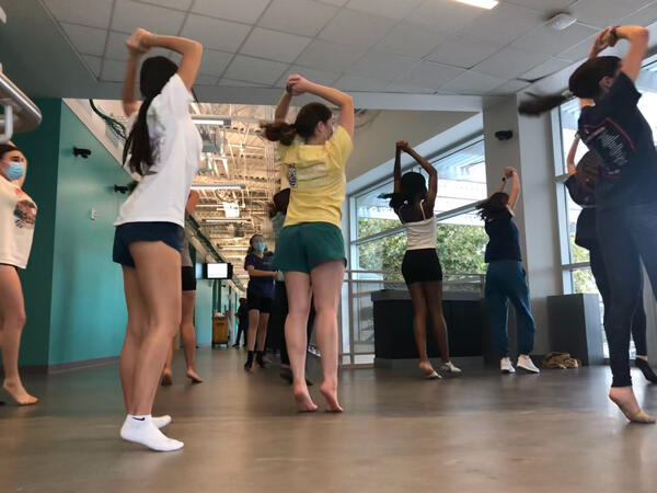 Some of the team rehearsing large contemporary. (October 2021)