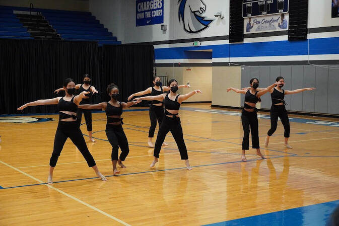 The Team performing Large Contemporary at the CPD South Houston Showcase. (February 2022)