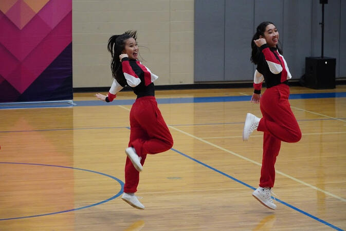 Yuki Nakada and Lindsay Huynh performing Officer Hip Hop at the CPD South Houston Showcase. (February 2022)