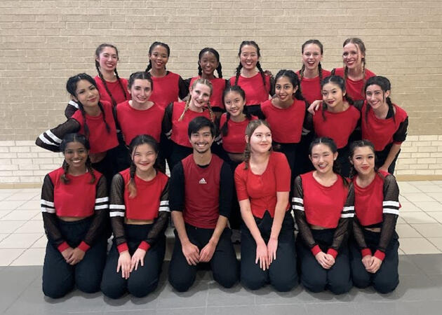 The Team posing after performing Team Hip Hop at the CPD State competition (March 2023)