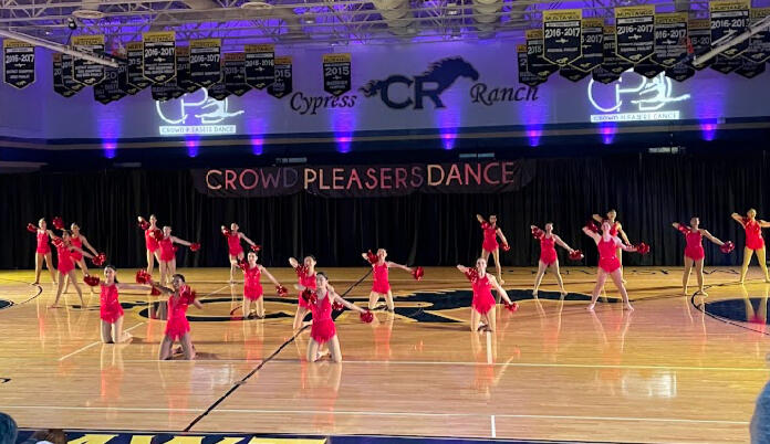 The Team performing Pom at the CPD State competition (March 2023)
